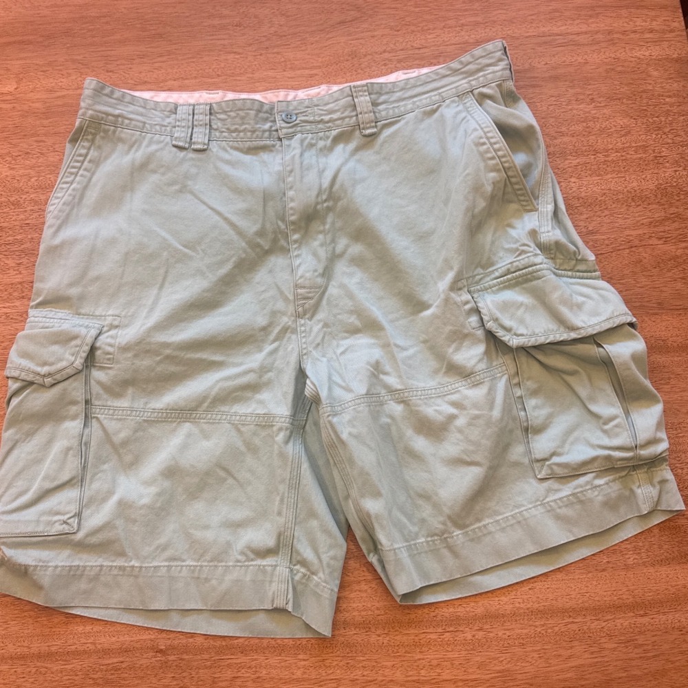 Polo Ralph Lauren Mens Cargo Shorts Sage Green Cotton Twill Size 42